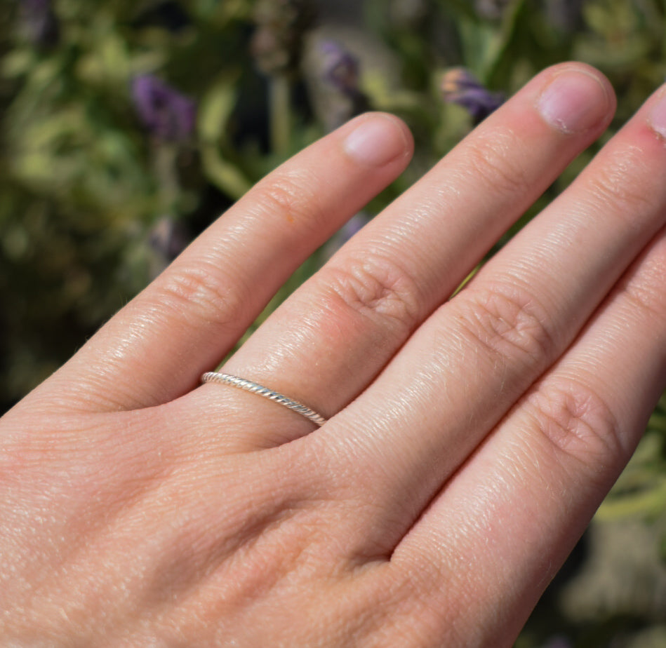 Silver Band Ring Size N