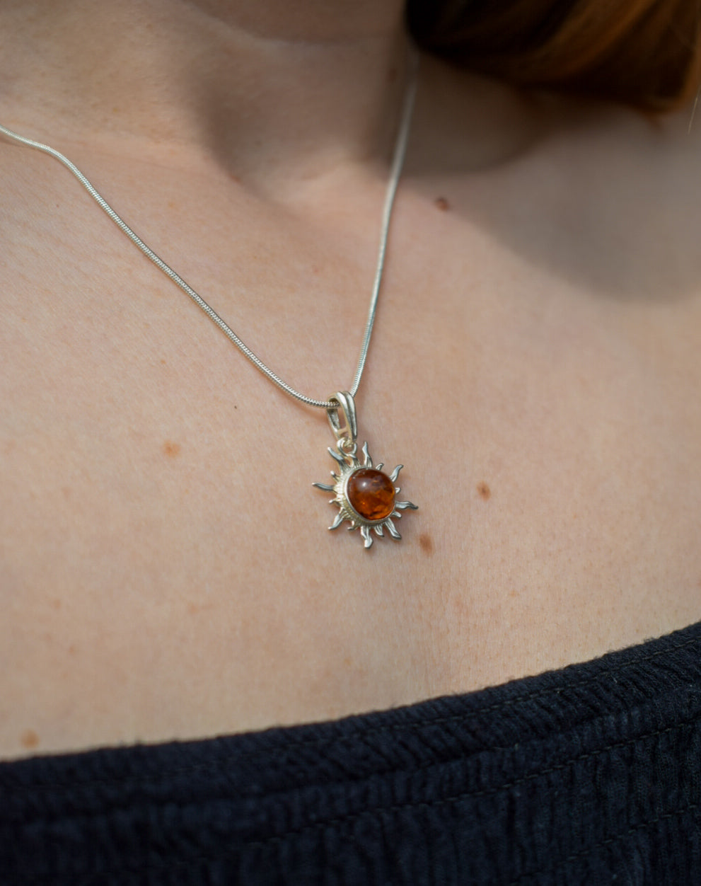 Sweet Amber Sun Necklace
