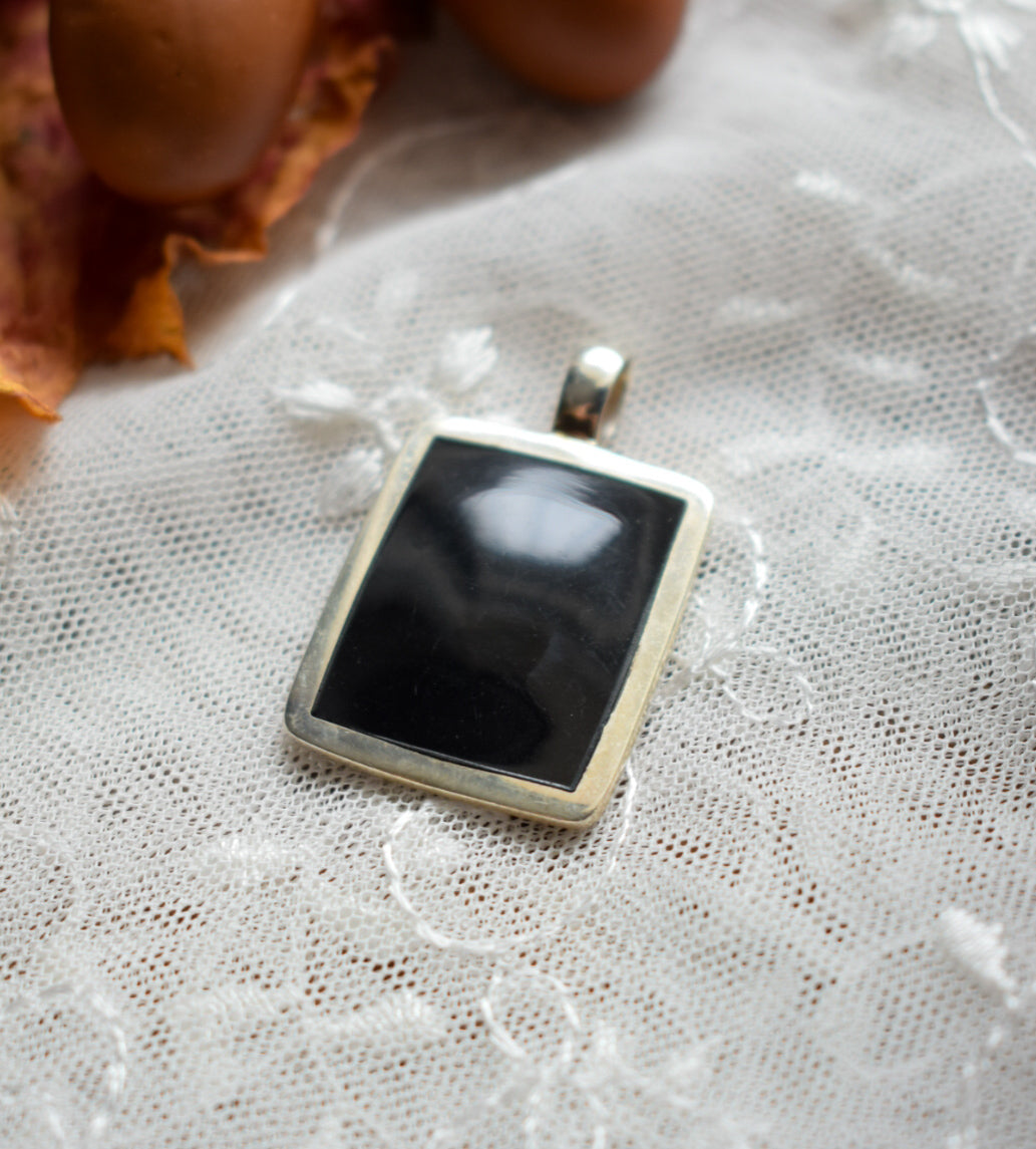 Black Enamel Necklace