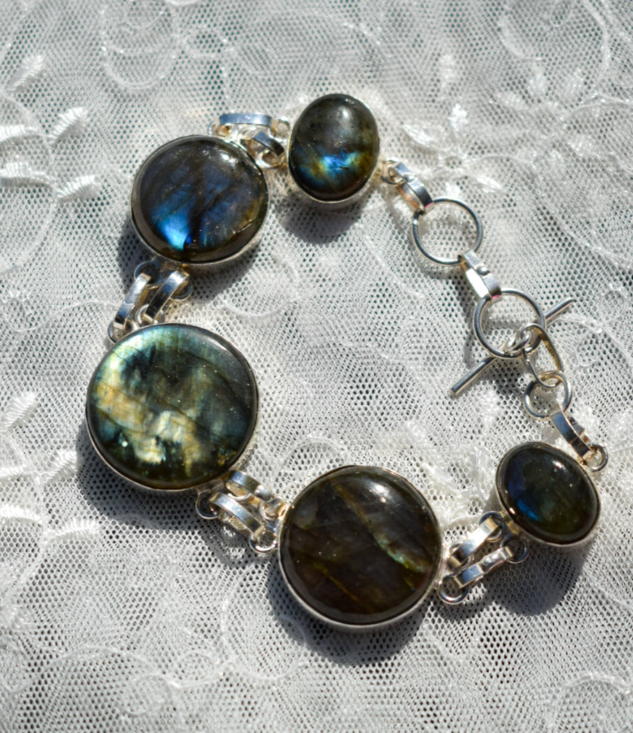 Silver Labradorite Bracelet