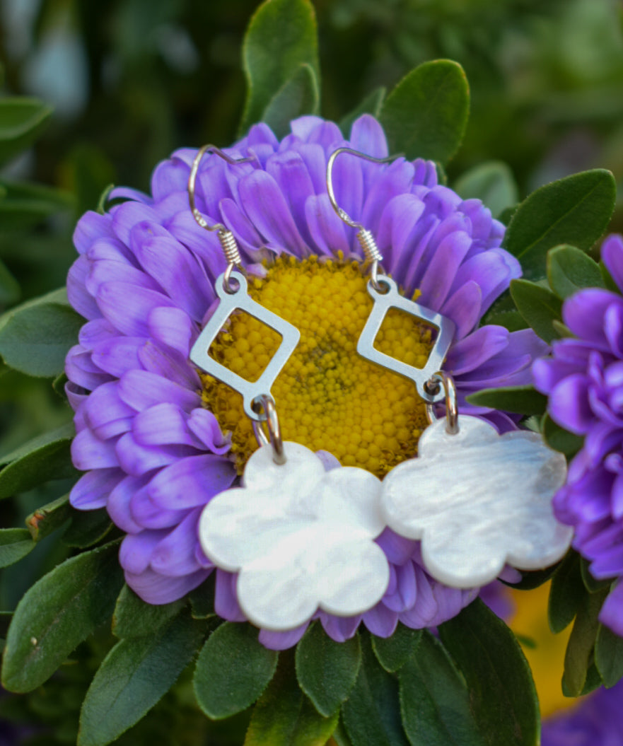 Upcycled Floral Earrings