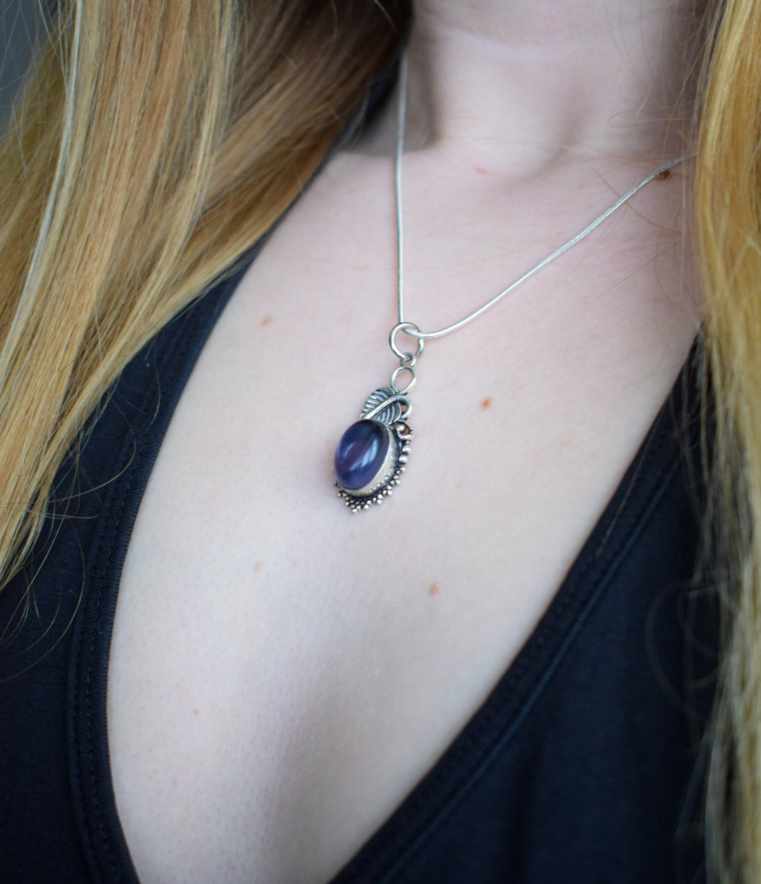 Upcycled Amethyst Necklace