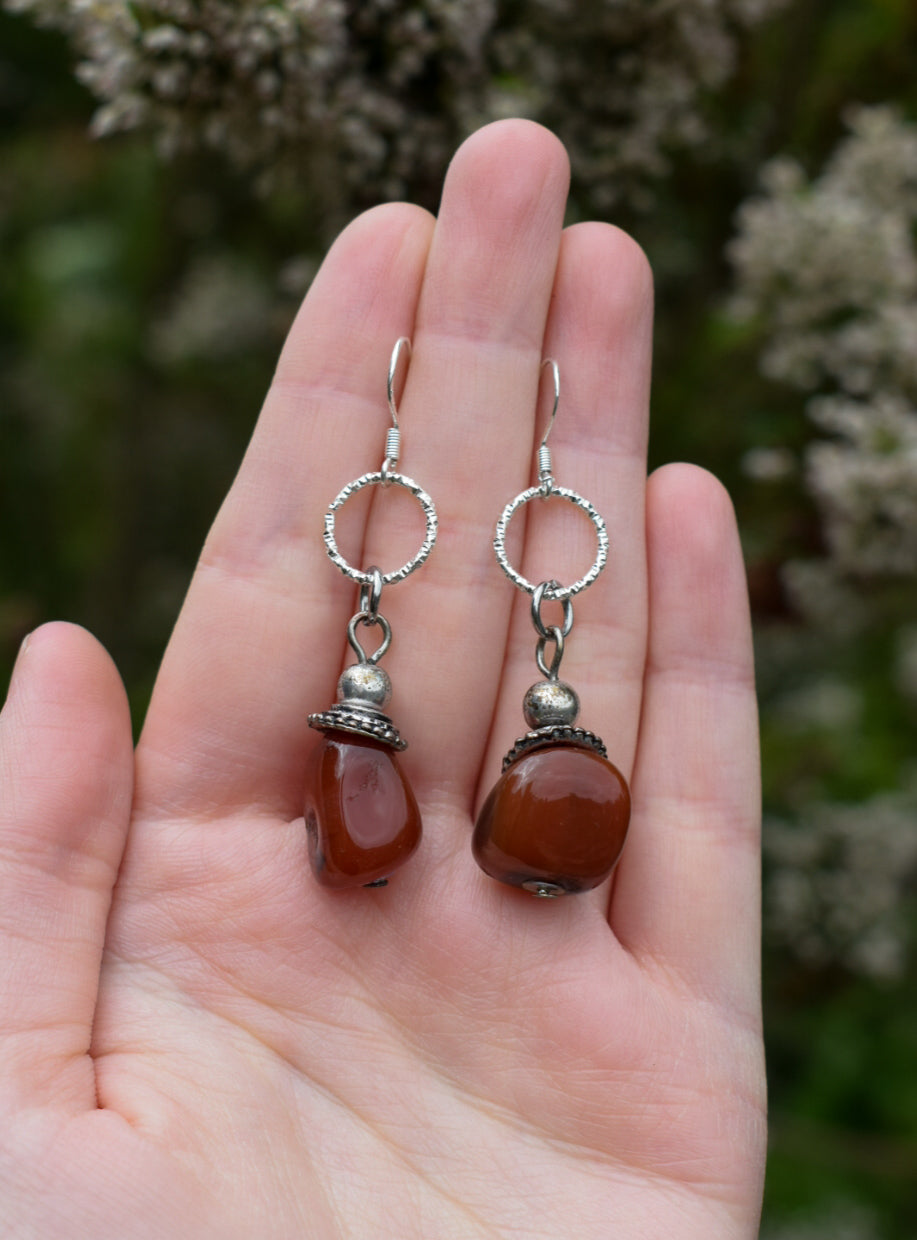 Upcycled Stone Earrings