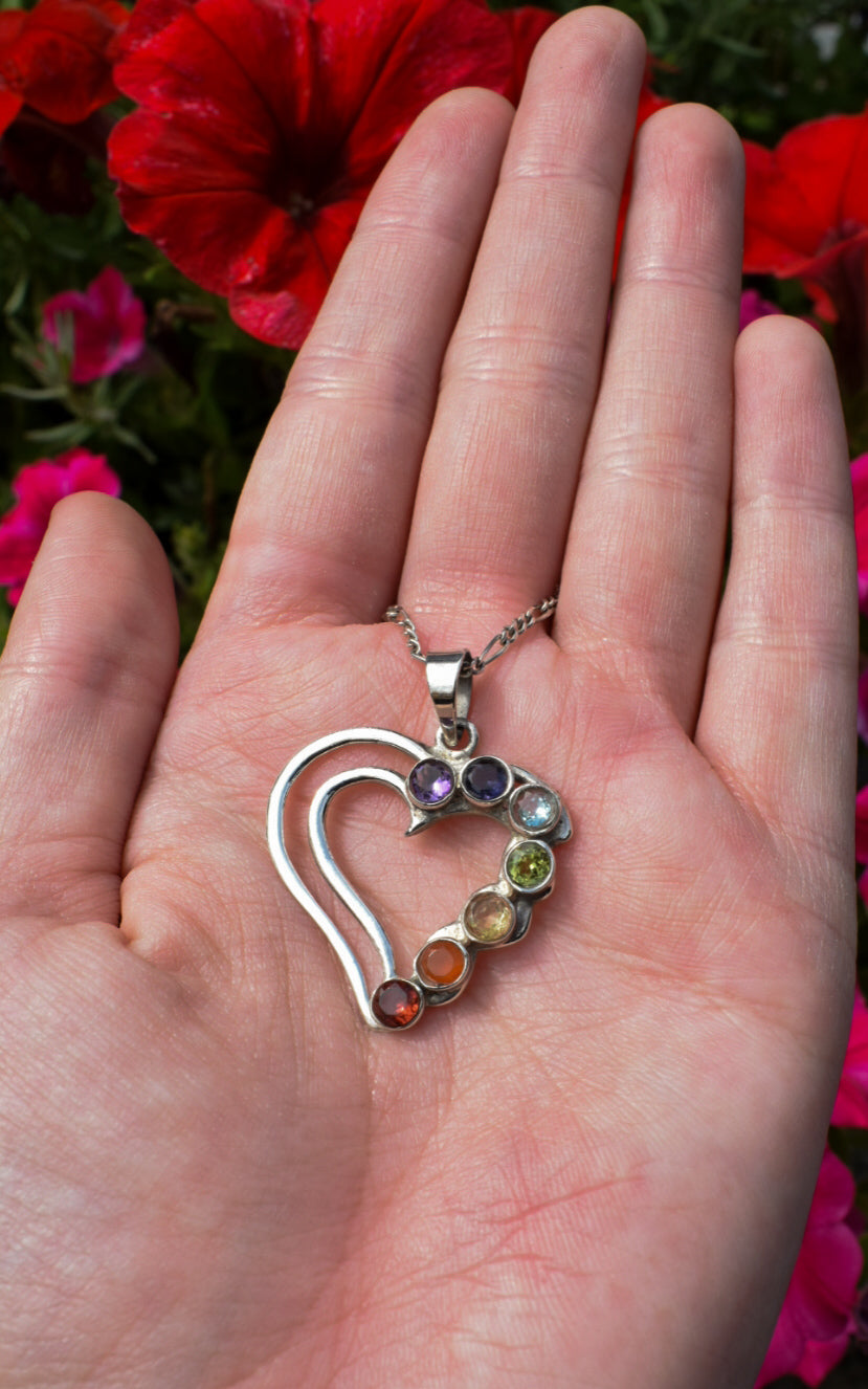 Rainbow Heart Necklace