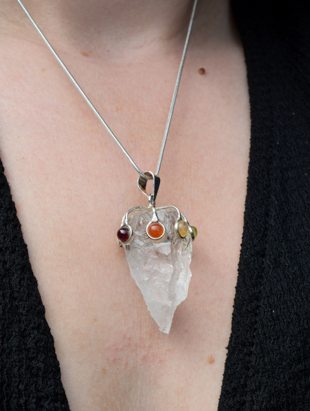 Rainbow Stone Necklace