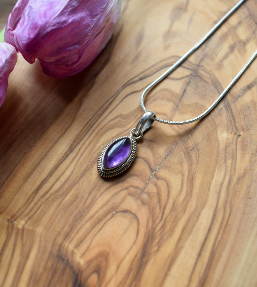 Amethyst Pendant Necklace