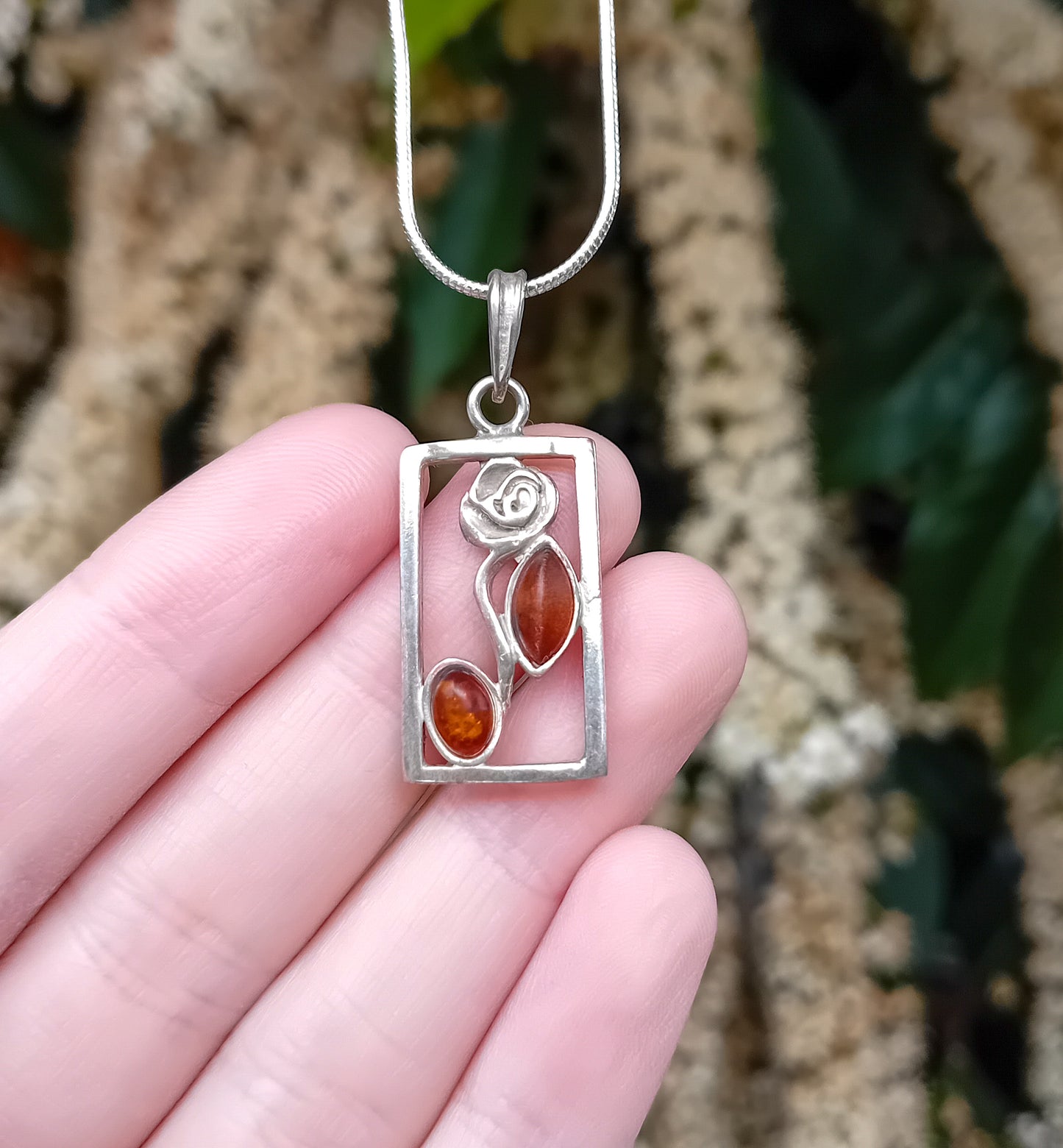 Amber Rose Pendant