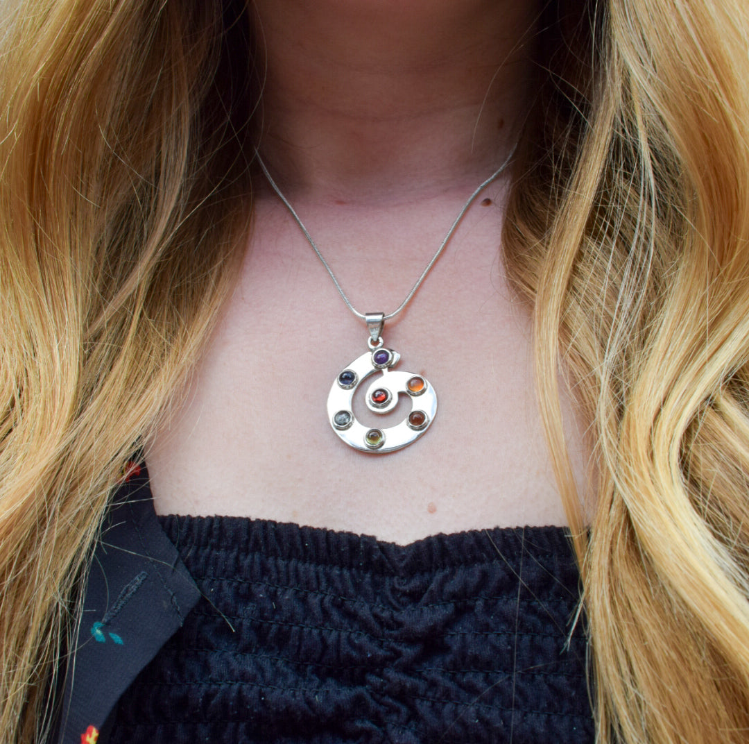 Sterling Silver Chakra Pendant