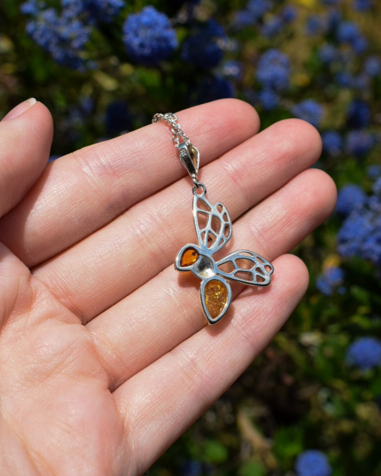 Amber Bee Necklace