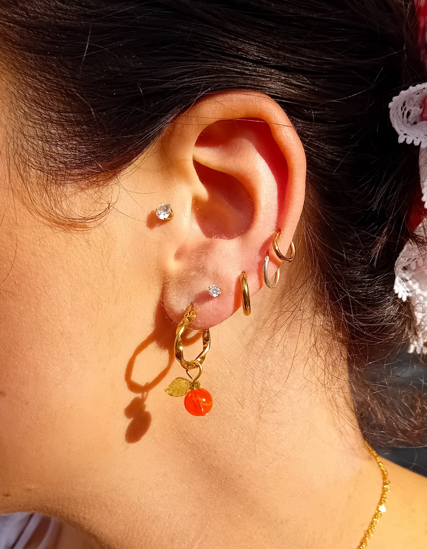 Orange earrings