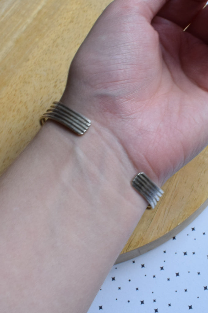 Enamel Flower Cuff Bangle