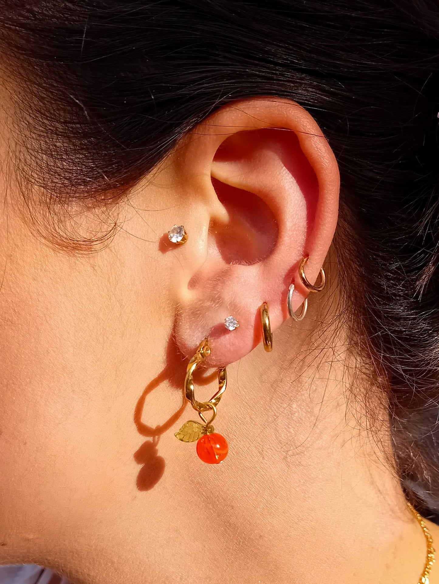 Orange earrings