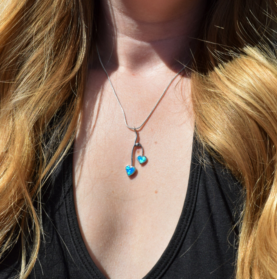 Opal Heart Necklace