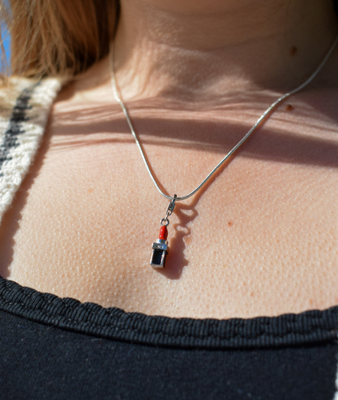 Lipstick Charm Necklace