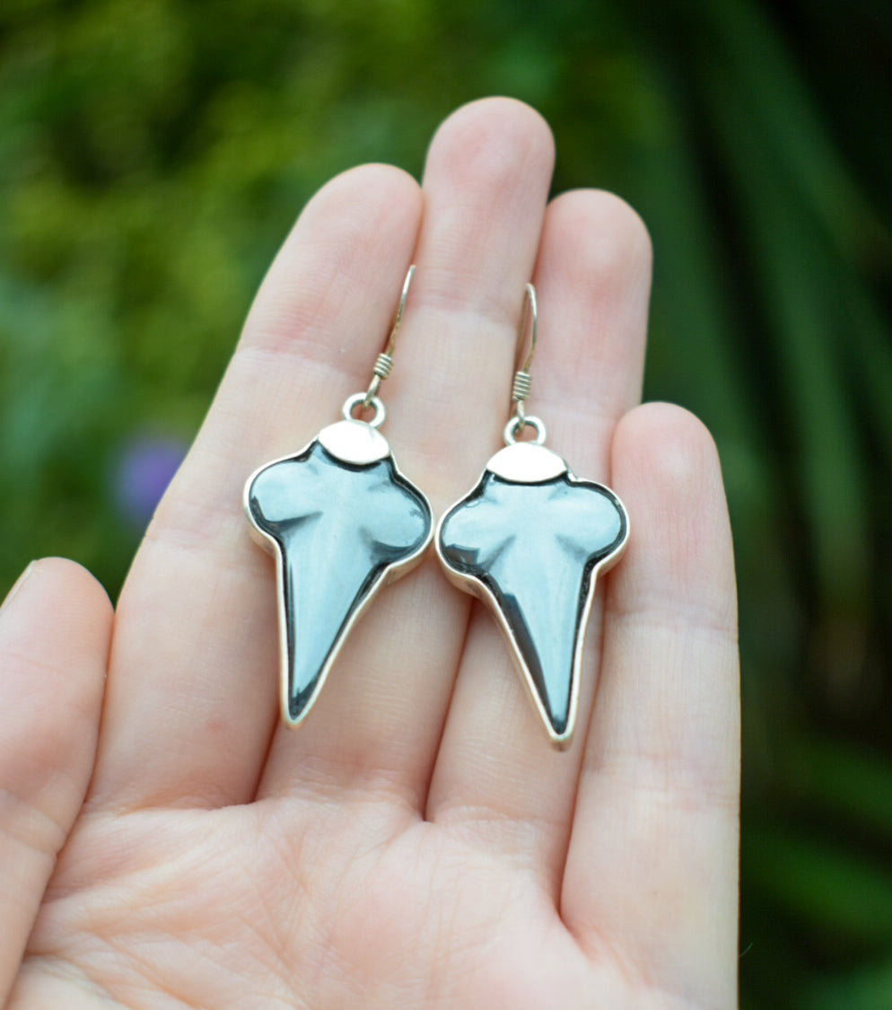 Black Sterling Silver Earrings
