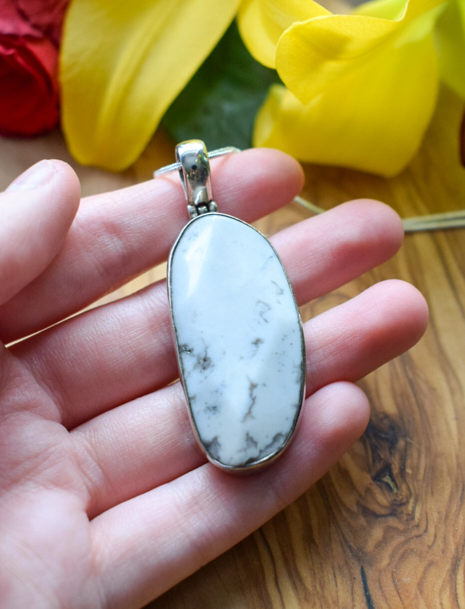 White Howlite Necklace
