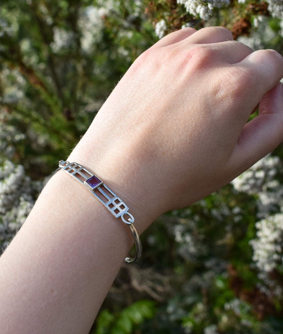 Sterling Silver Amethyst Bracelet