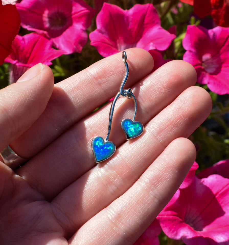 Opal Heart Necklace