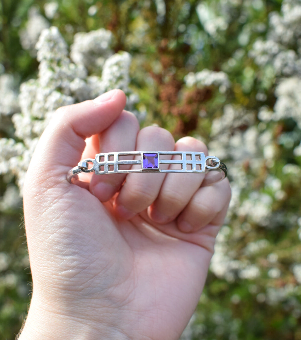 Sterling Silver Amethyst Bracelet