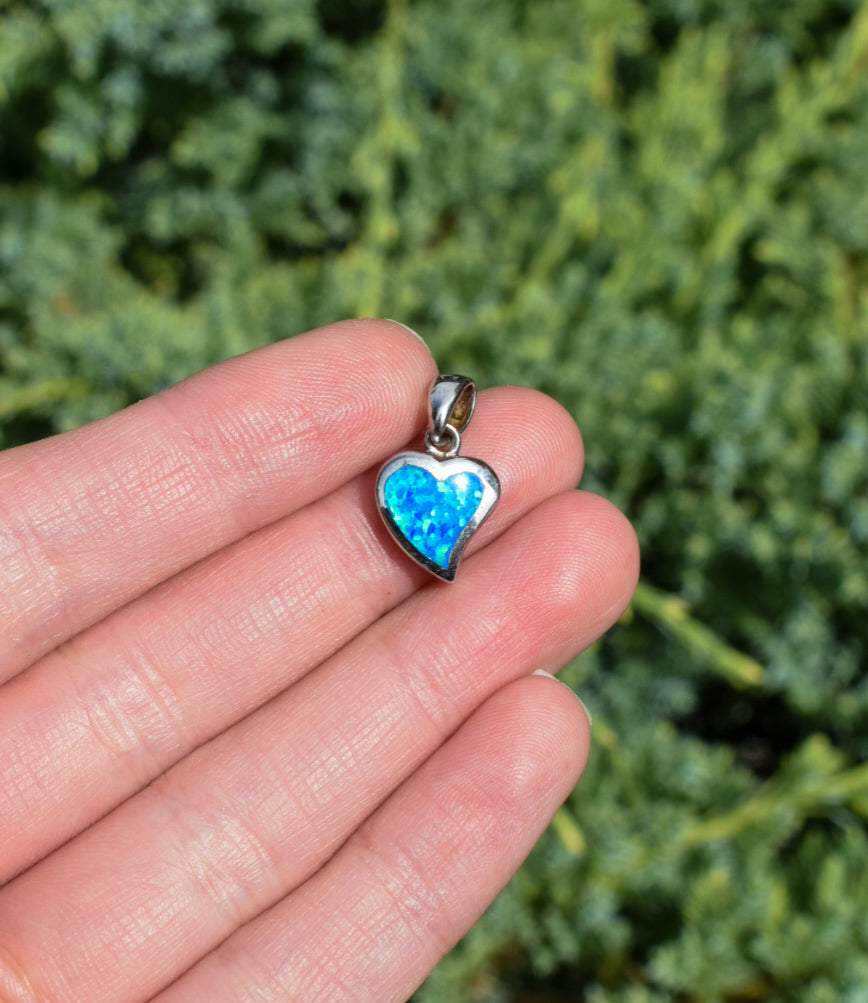 Fire Opal Heart Necklace