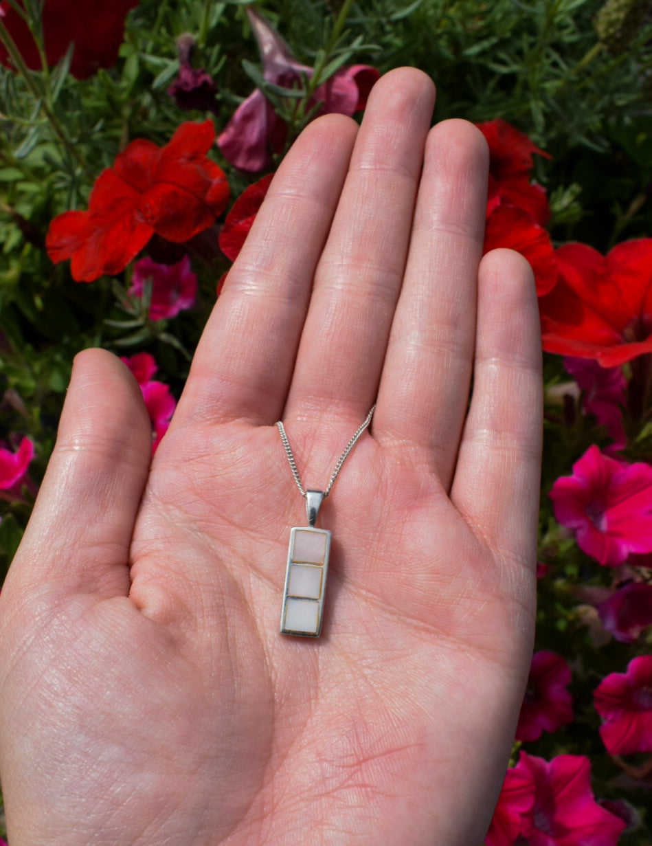 Pink Enamel Necklace