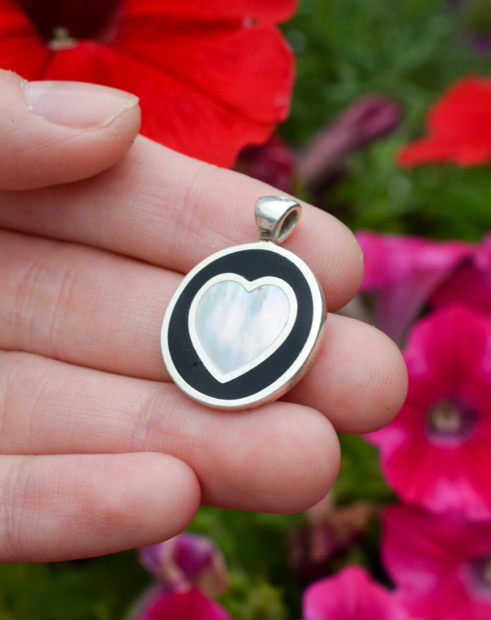 Mother Of Pearl Heart Necklace
