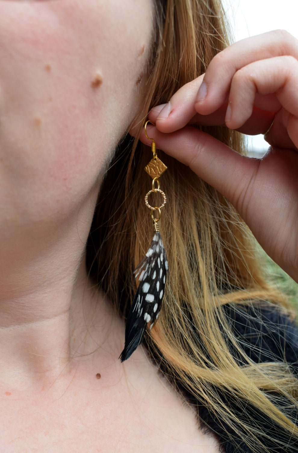 Upcycled Feather Earrings