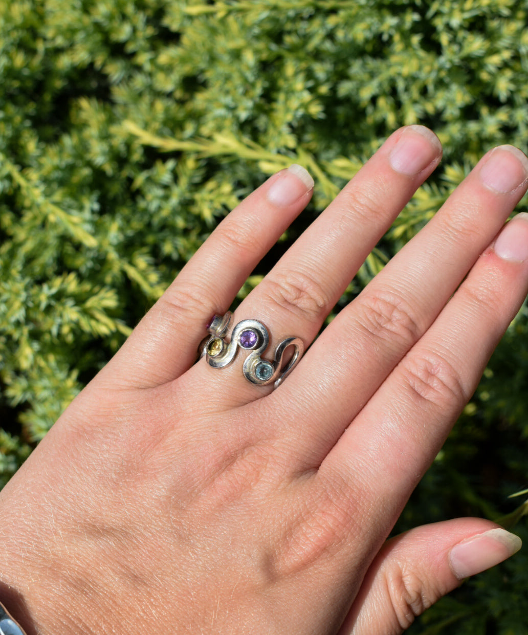 Sterling Silver Chakra Ring