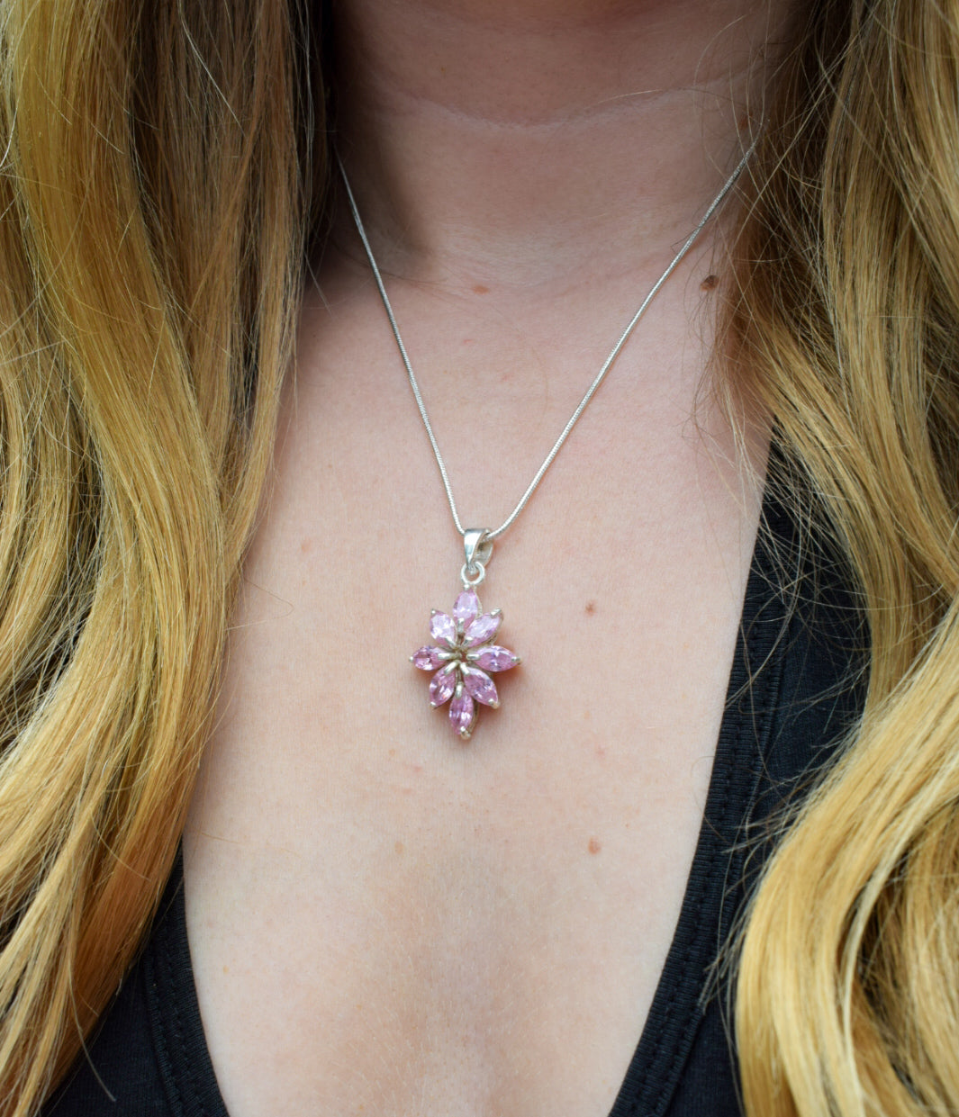 Pink Zirconia Necklace
