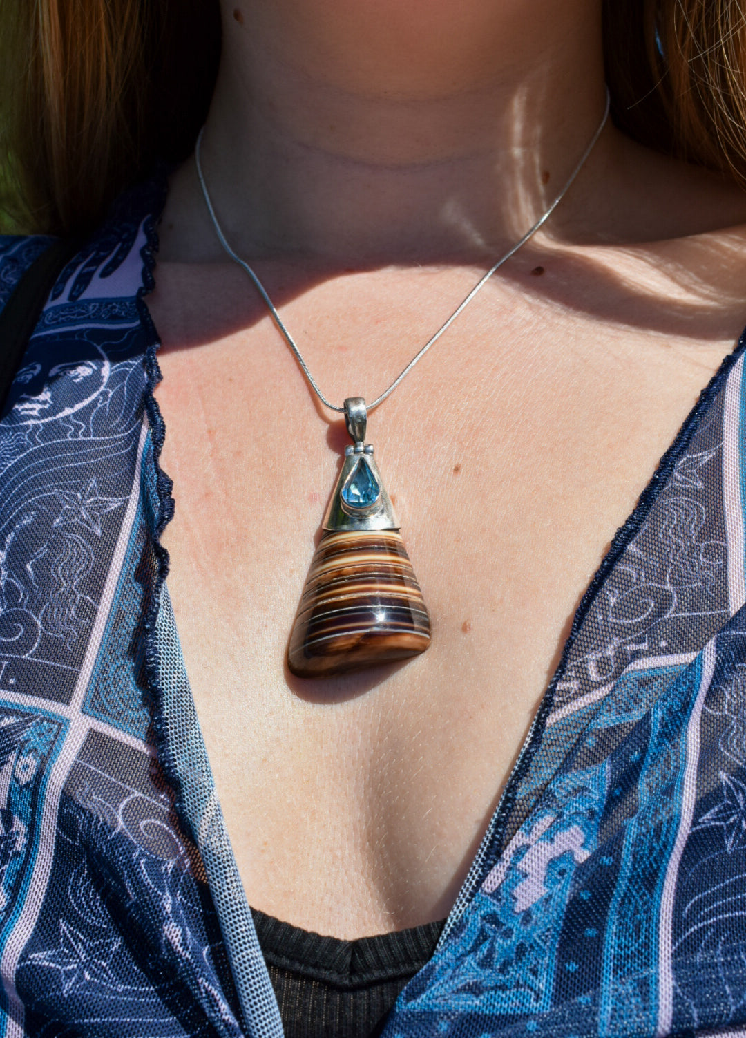 Stripey Stone Necklace