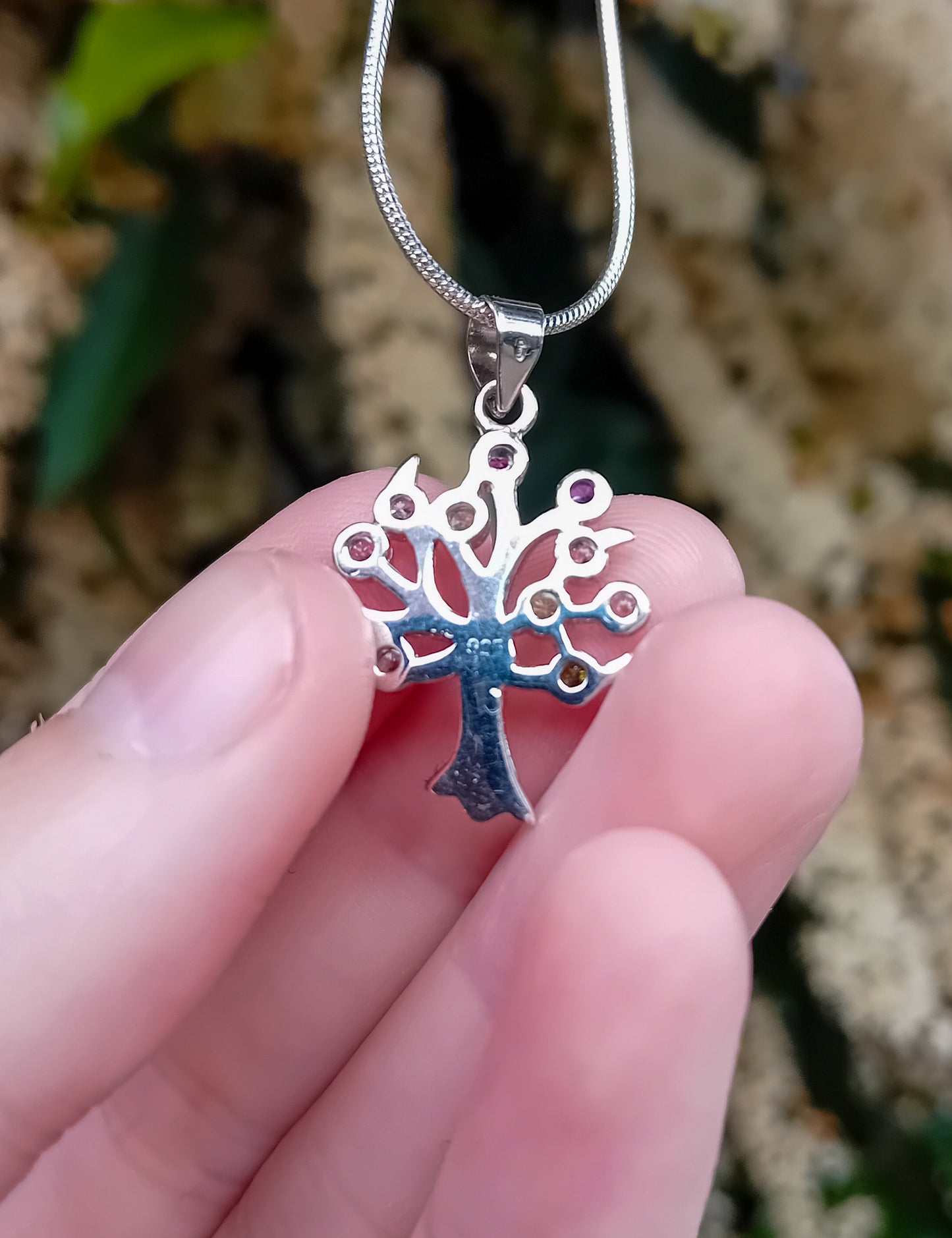 Gemstone Tree Necklace