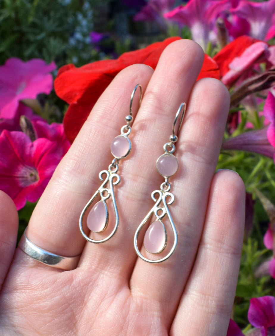 Rose Quartz Earrings