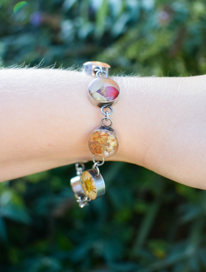 Floral Resin Bracelet