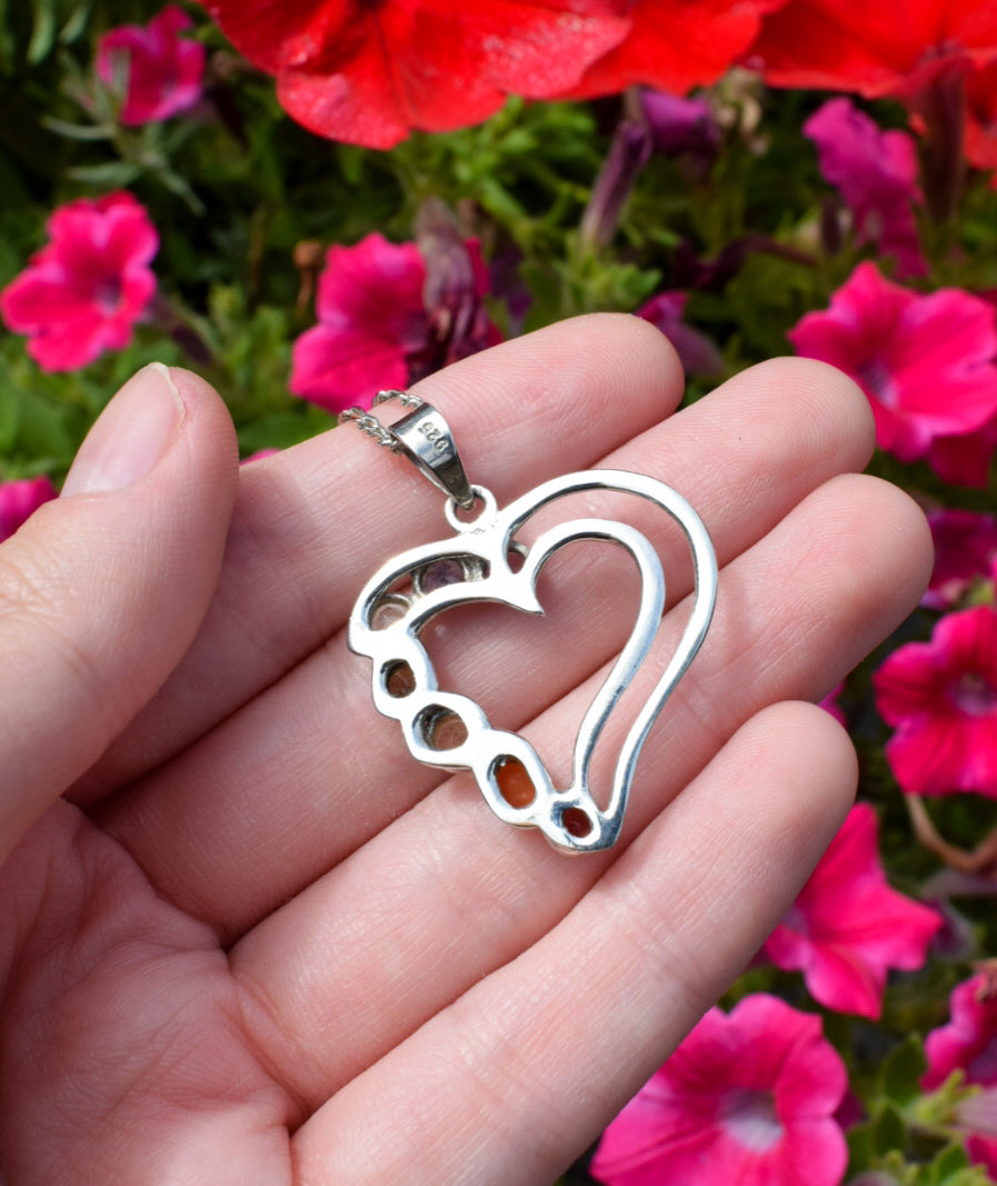 Rainbow Heart Necklace