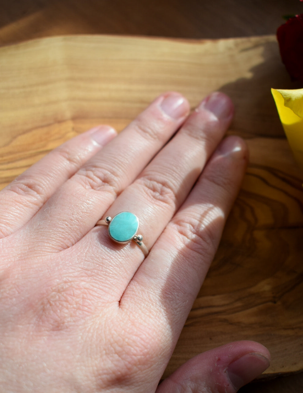 Blue Enamel Ring