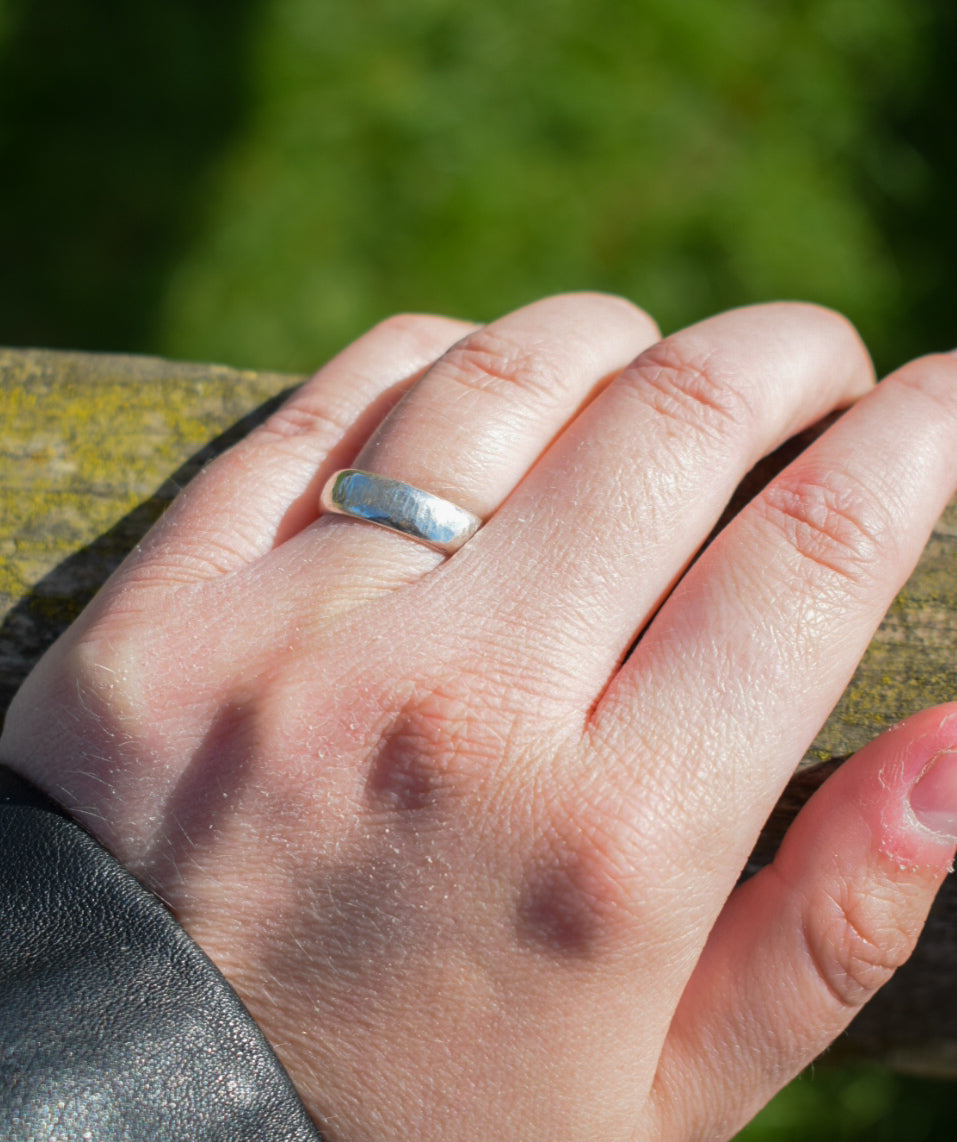 Hammered Silver Ring