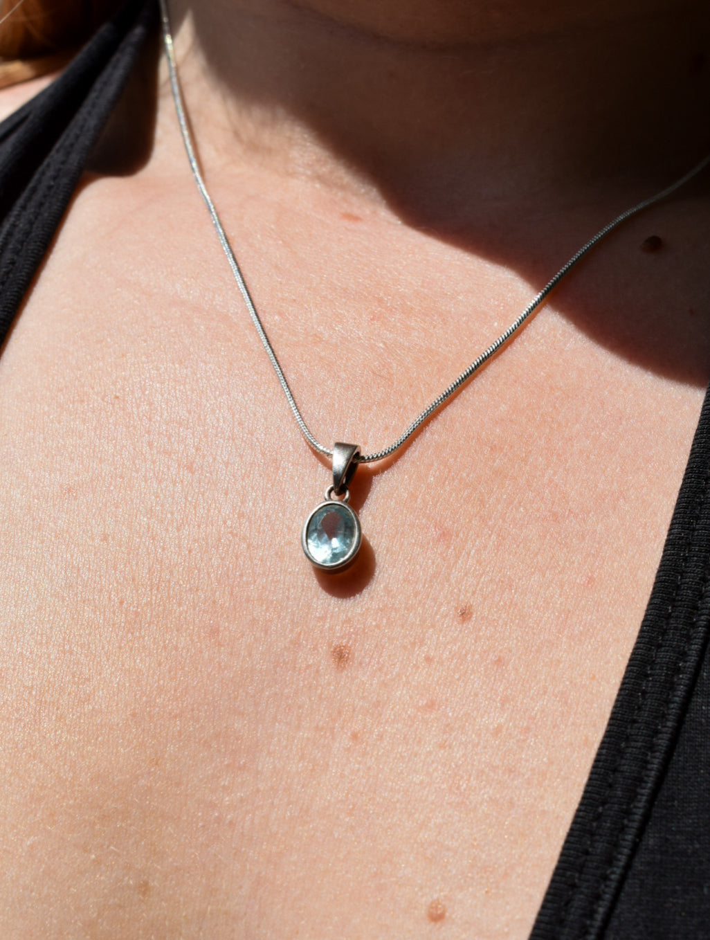 Sterling Silver Topaz Necklace