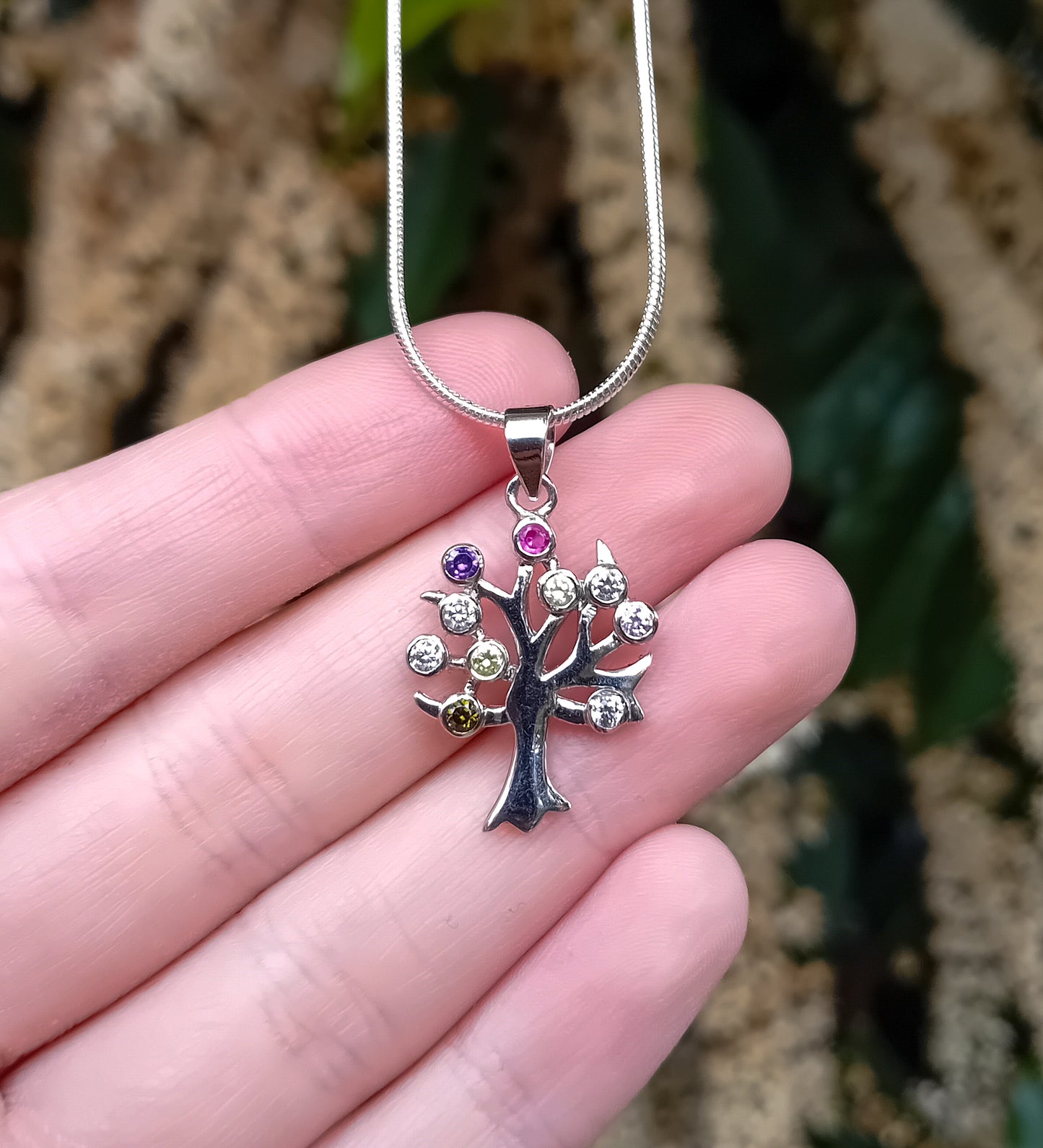 Gemstone Tree Necklace