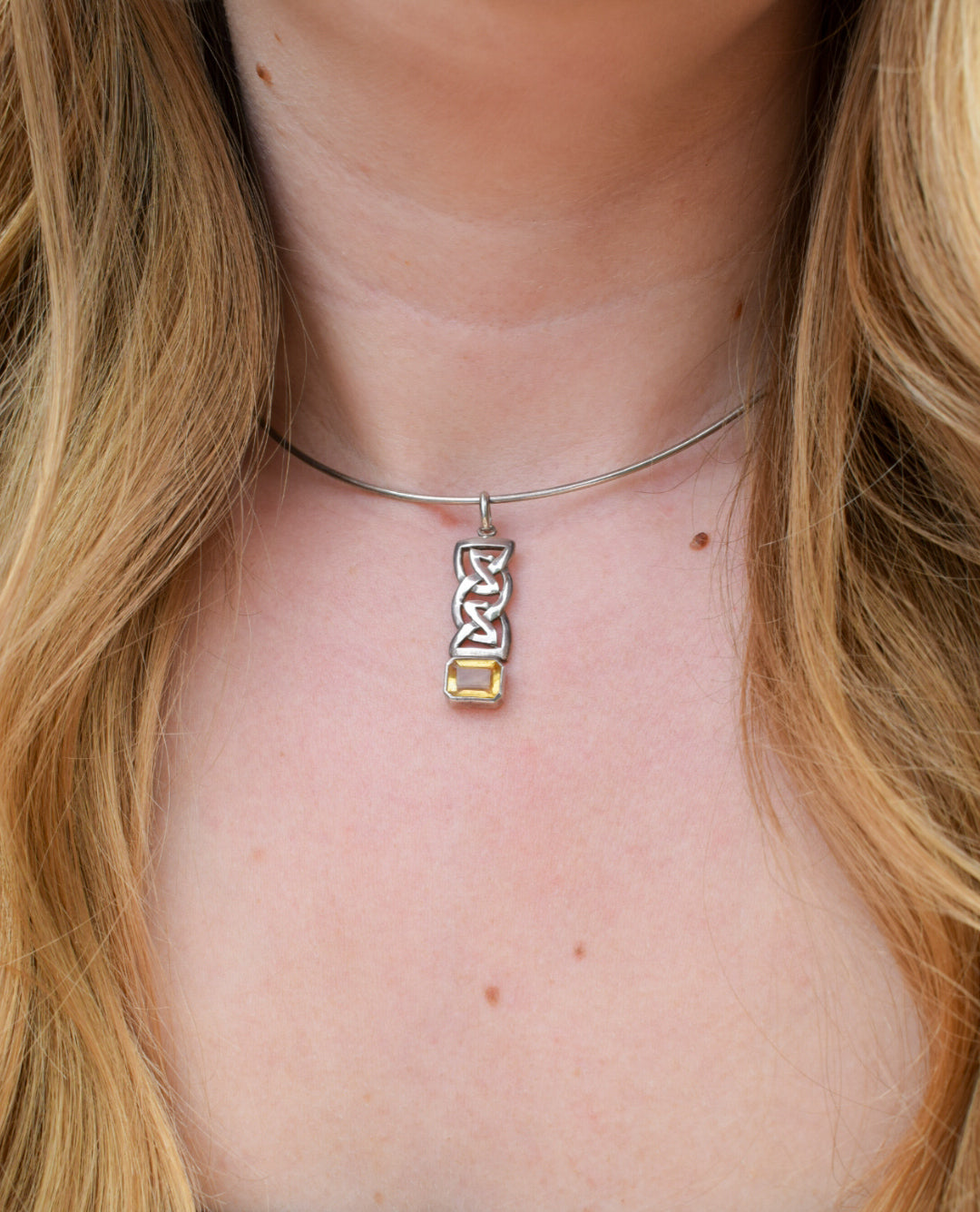 Sterling Silver Citrine Choker