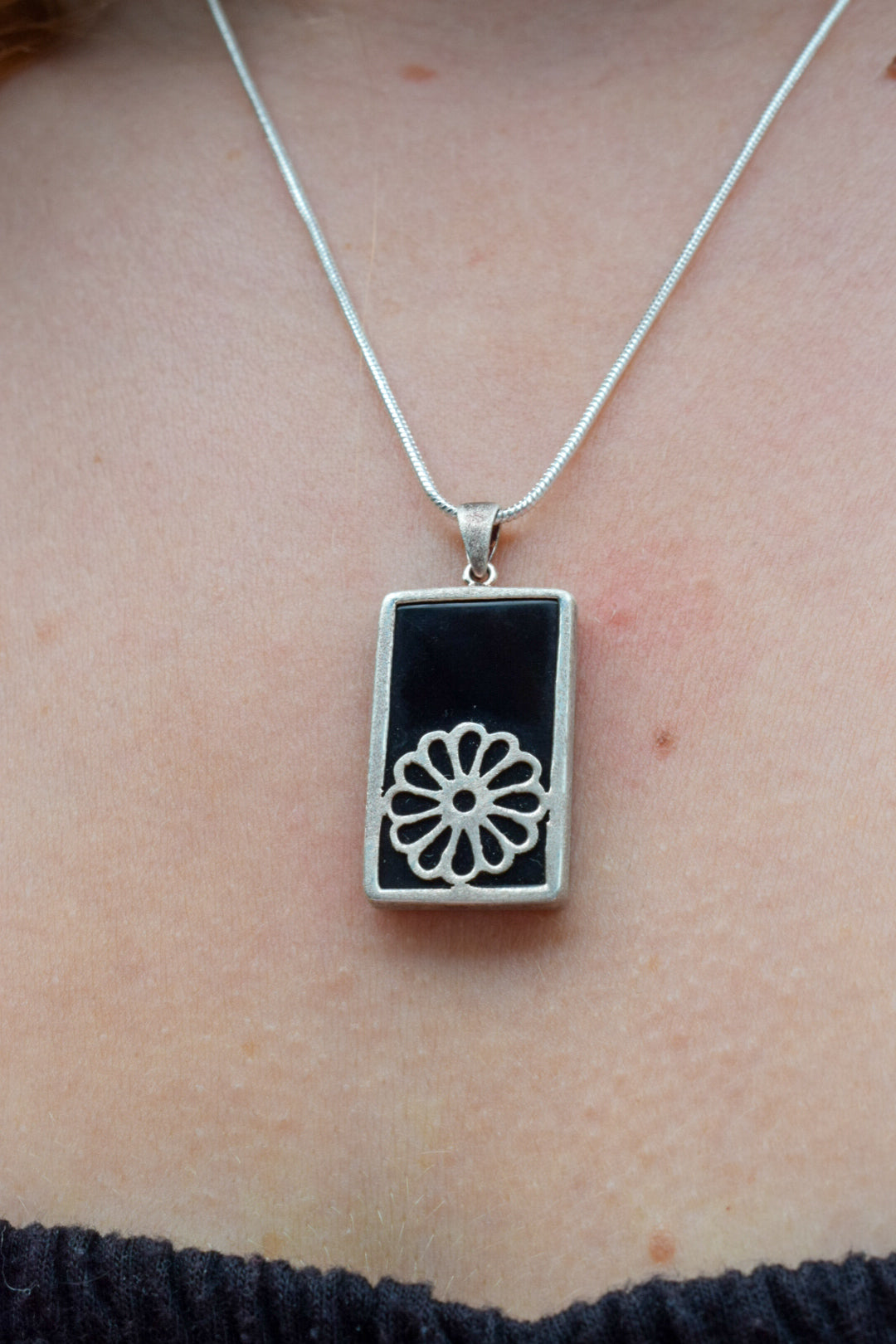 Silver Flower Necklace