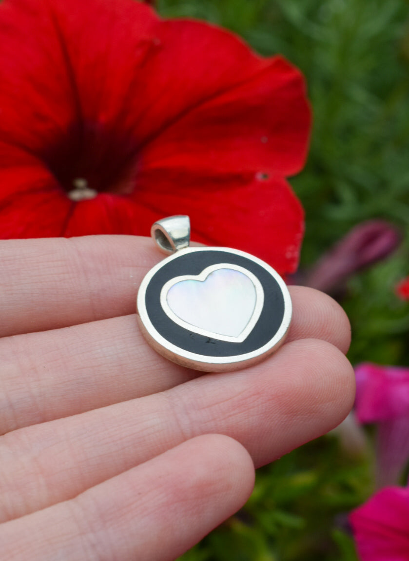 Mother Of Pearl Heart Necklace