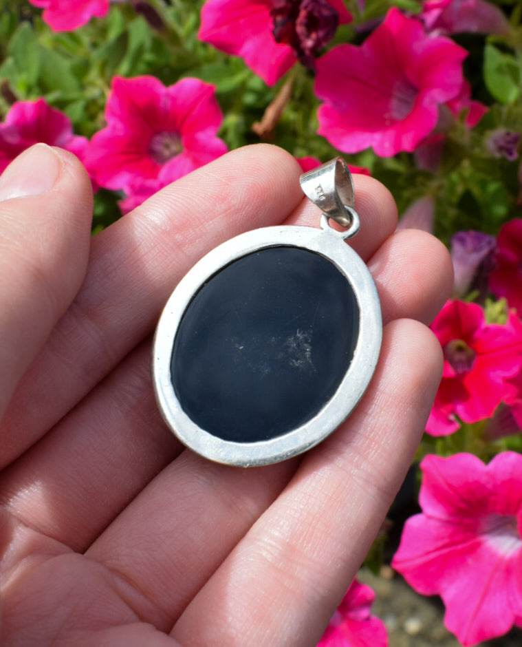 Sterling Silver Onyx Necklace