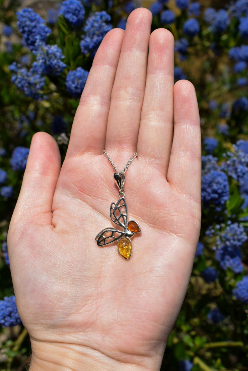 Amber Bee Necklace