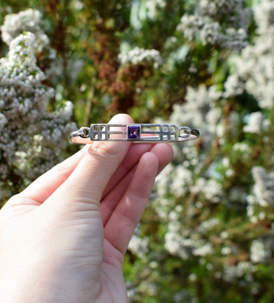 Sterling Silver Amethyst Bracelet