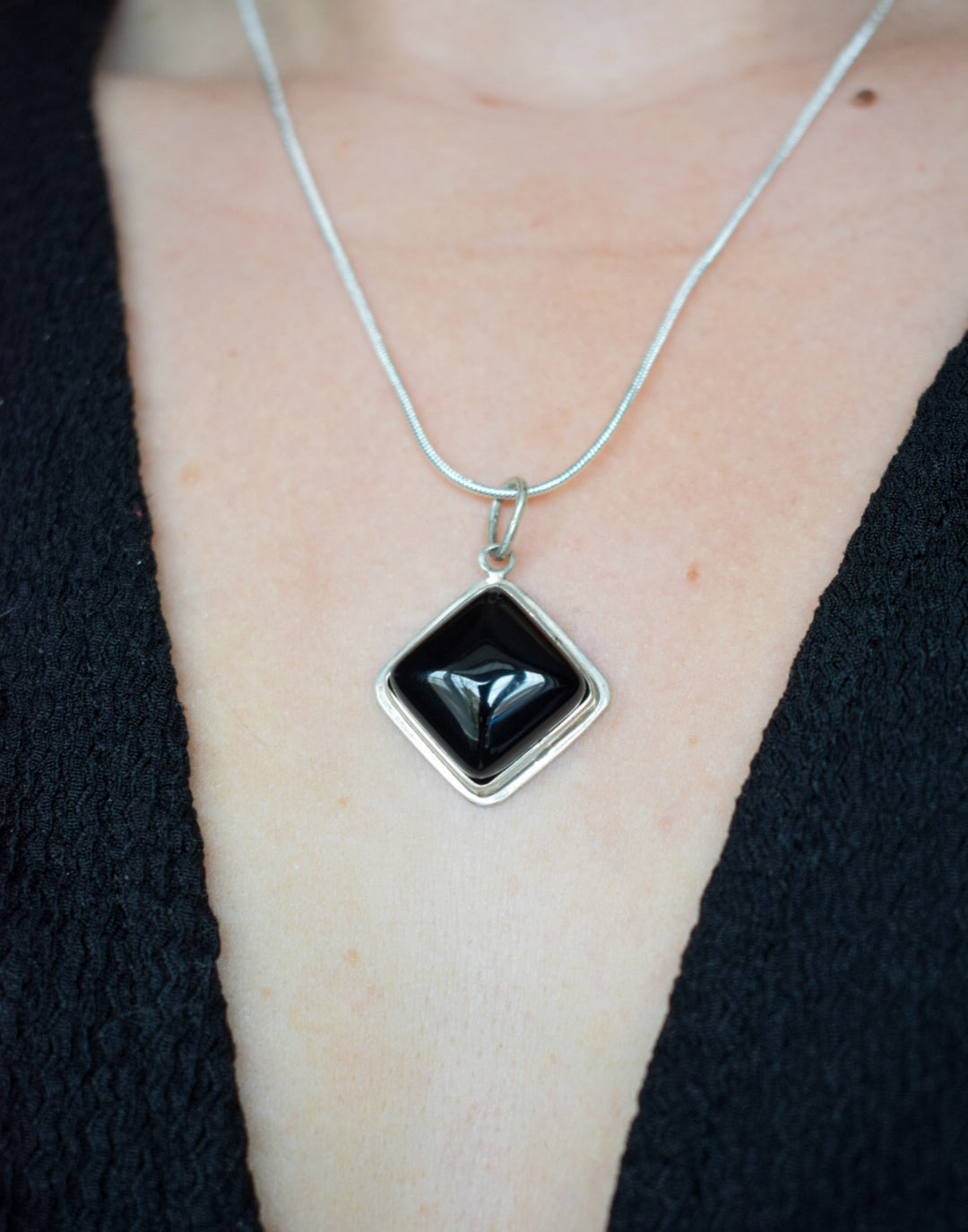 Onyx Diamond Necklace
