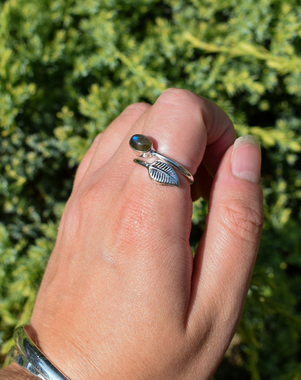 Adjustable Labradorite Ring