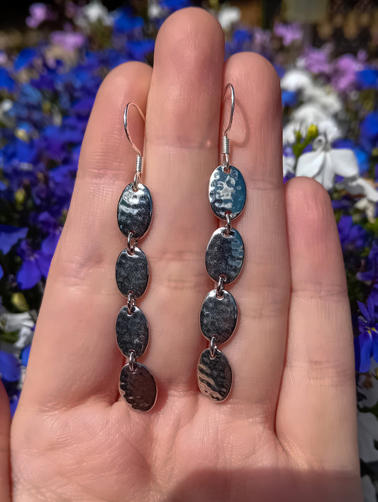 Silver Disc Earrings