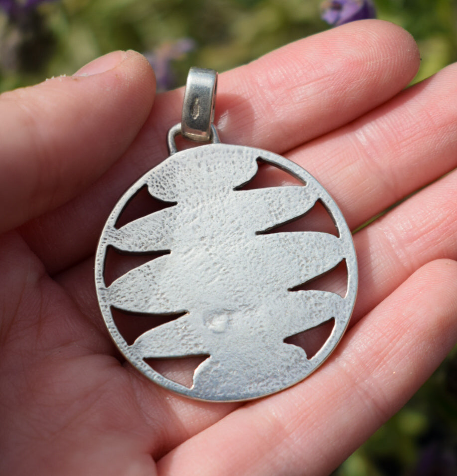 Pink Enamel Pendant Necklace
