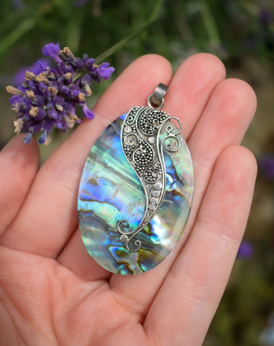 Vintage Abalone Shell Necklace