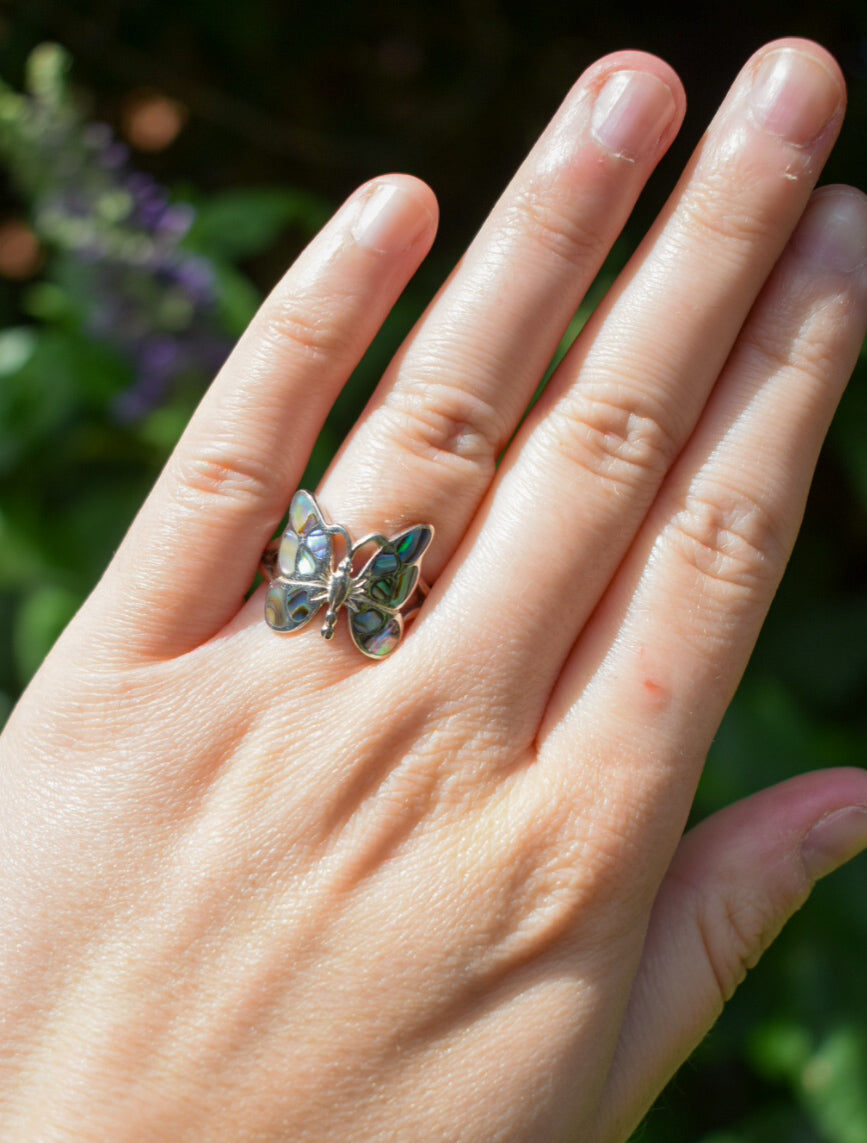 Butterfly Ring Size L - Please read description